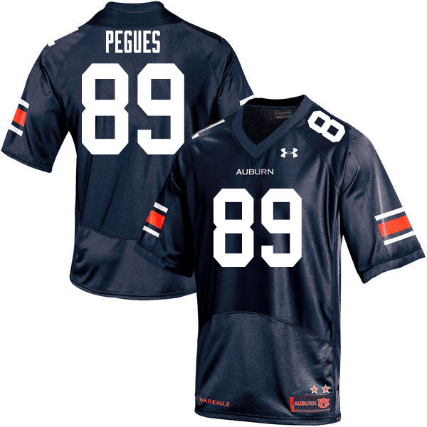 Men's Auburn Tigers #89 J.J. Pegues Navy 2020 College Stitched Football Jersey